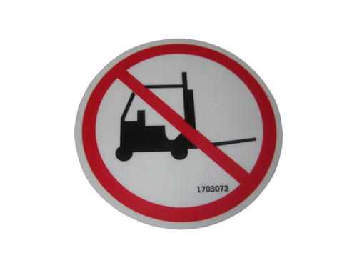 JLG Part # 1703072 | DECAL, NO FORKLIFT, EA