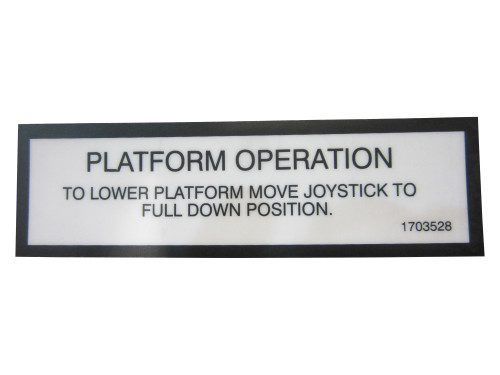 JLG Part # 1703528 | DECAL,LIFT DOWN, EA