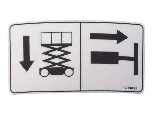 JLG Part # 1703822 | DECAL,MANUAL DESCENT INSTR, EA