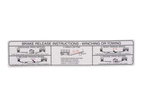 JLG Part # 1704017 | DECAL,TOWING/WINCHING INSTR., EA