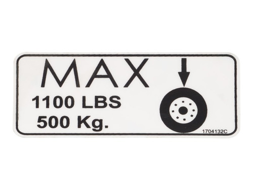 JLG Part # 1704132 | DECAL,MAX TIRE, EA