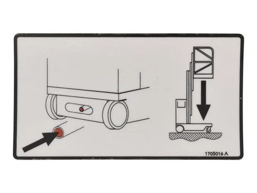 JLG Part # 1705016 | DECAL, MANUAL DESCENT, EA