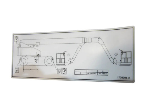 JLG Part # 1705395 | DECAL,LIFT DIAGRAM (120SXJ), EA