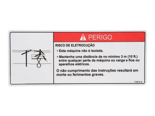 JLG Part # 1705721 | DECAL,ELECTRICUTION (POR), EA