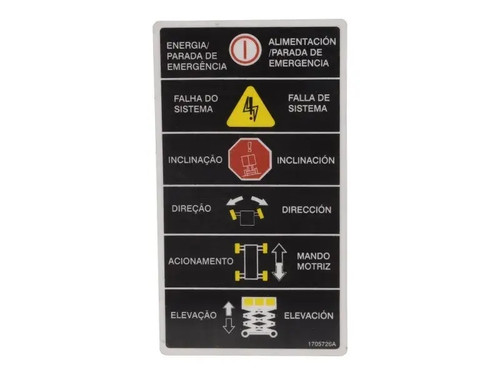 JLG Part # 1705726 | DECAL,LEGEND (POR/SPA), EA