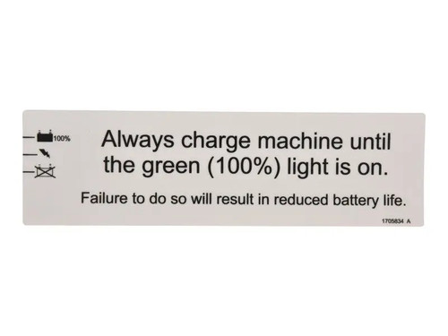 JLG Part # 1705834 | DECAL,BATTERY CHARGING, EA