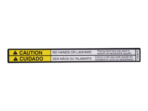 JLG Part # 1705967 | DECAL, NO HANDS (POR/ENG), EA