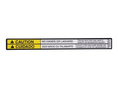 JLG Part # 1705967 | DECAL, NO HANDS (POR/ENG), EA