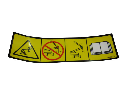JLG Part # 1705977 | DECAL, UPRIGHT LEVEL OVERIDE, EA