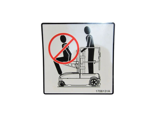 JLG Part # 1706131 | DECAL, NO RIDERS, EA