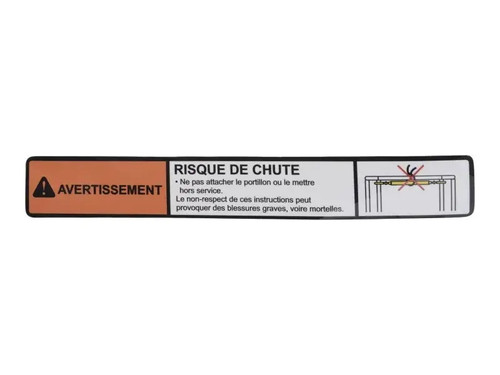 JLG Part # 1706495 | DECAL, DROP BAR FRE, EA