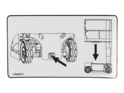JLG Part # 1706670 | DECAL, 1230ES MANUAL DECENT, EA