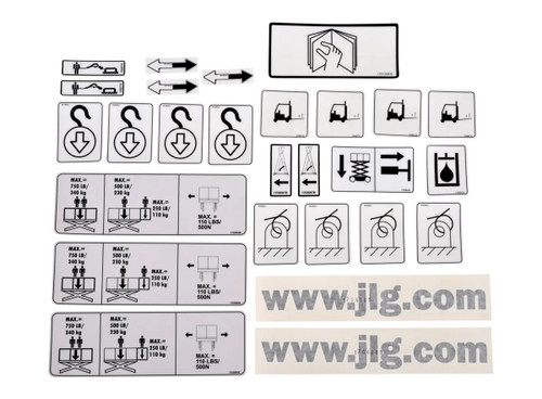 JLG Part # 2902071 | KIT,DECAL, PICTOGRAM, 20/26 E2, EA