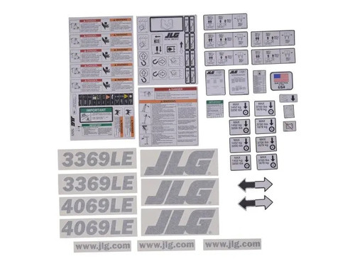 JLG Part # 2910716 | DECALS (ENG)(DOM)3369LE,4069LE, EA