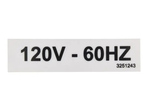 JLG Part # 3251243 | NAMEPLATE,  120V-60HZ, EA