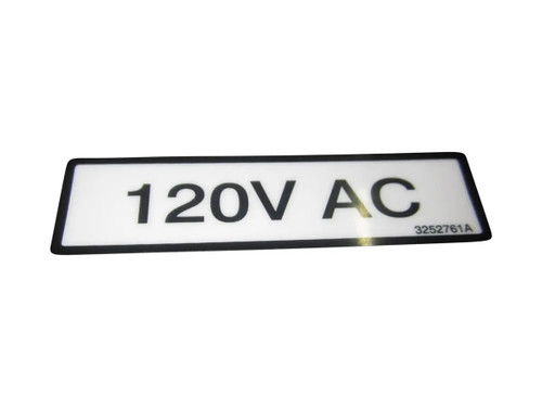 JLG Part # 3252761 | NAMEPLATE,120V., EA