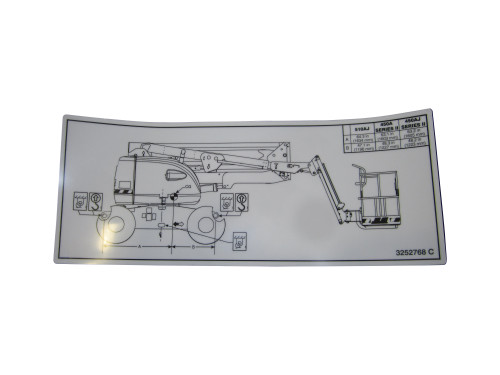 JLG Part # 3252768 | NAMEPLATE,LIFT DIA (DOM), EA