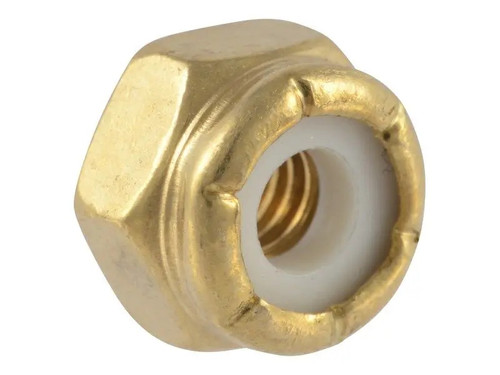 JLG Part # 3300392 | NUT-SPEC,  HEX LOCK 8-32 BRASS, EA