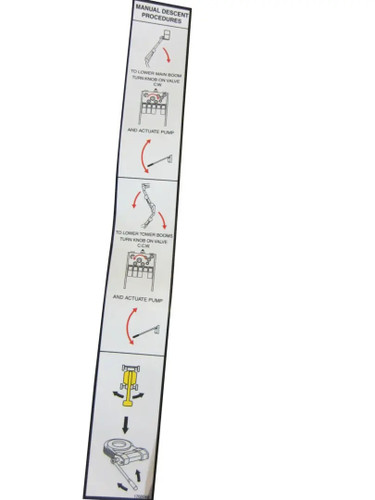 JLG Part # 1702048 | DECAL, MAN DESCENT (DOM), EA