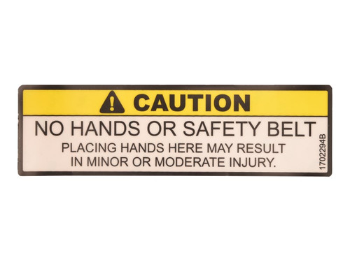 JLG Part # 1702294 | DECAL, NO HANDS, EA