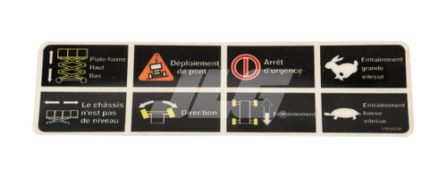 JLG Part # 1703862 | DECAL,LEGEND CSA FRE, EA