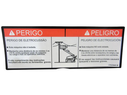 JLG Part # 1703940 | DECAL,DANGER (LAT), EA