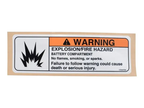 JLG Part # 1704479 | DECAL,WARNING BATTERY, EA