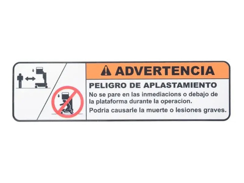 JLG Part # 1706082 | DECAL, CRUSHING HAZARD, EA