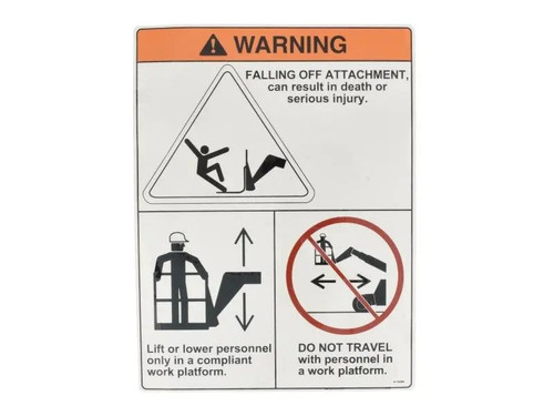 JLG Part # 4110389 | DECAL CARRYING PERSONNEL, EA