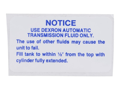 JLG Part # 7026312 | DECAL, FILL INSTRUCTION, EA