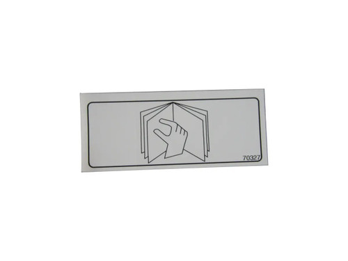 JLG Part # 70327 | DECAL-HAND ON BOOK, EA