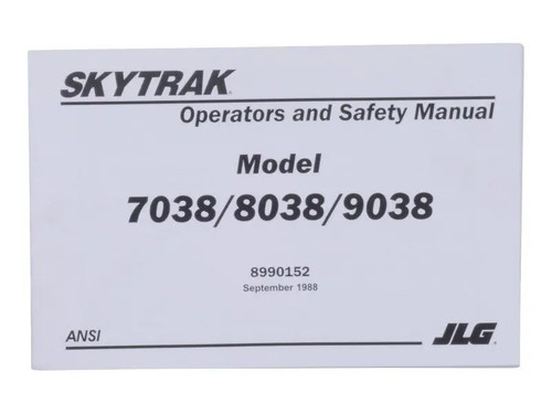 JLG Part # 8990152 | MANUAL OWNERS/OPER 70/80/9038, EA