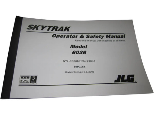 JLG Part # 8990162 | MANUAL OWNERS/OPER 6036/6036B, EA