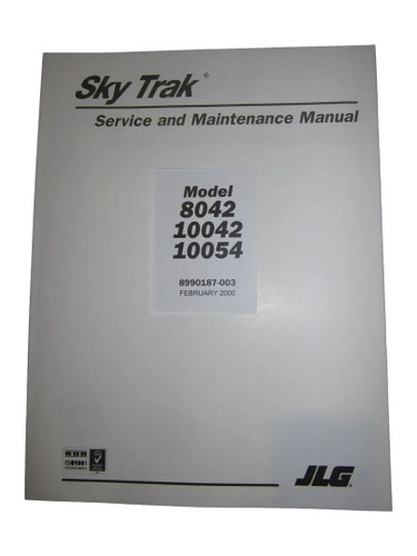 JLG Part # 8990187 | MANUAL PARTS/SERV 8042/10042/1, EA