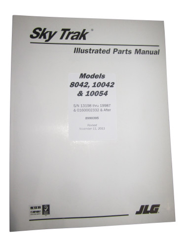 JLG Part # 8990395 | MANUAL PARTS MODEL 8042/10042/, EA