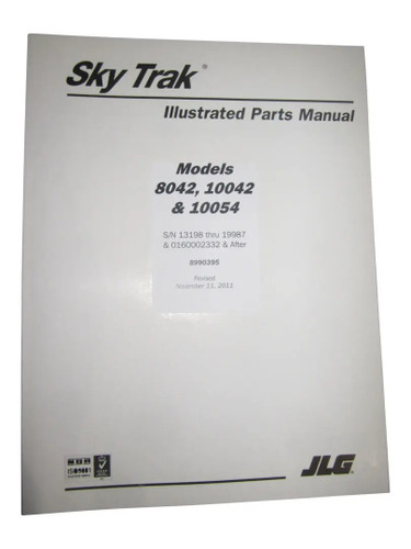 JLG Part # 8990395 | MANUAL PARTS MODEL 8042/10042/, EA