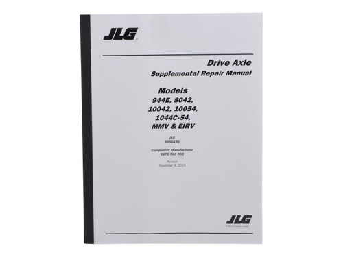 JLG Part # 8990430 | MANUAL REPAIR ZF FRONT AXLE (M, EA