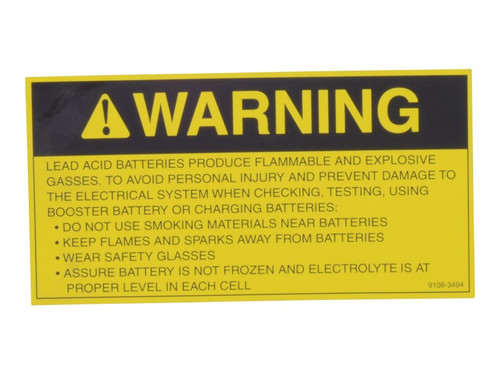 JLG Part # 91083494 | DECAL - BATTERY WARNING, EA