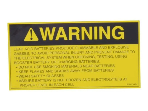 JLG Part # 91083494 | DECAL - BATTERY WARNING, EA