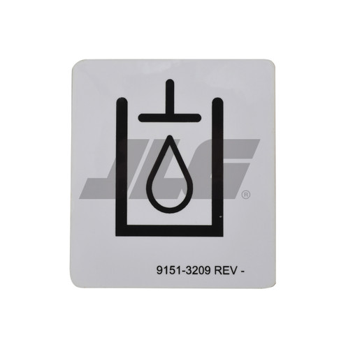 JLG Part # 91513209 | DECAL,HYDRAULIC FLUID, EA