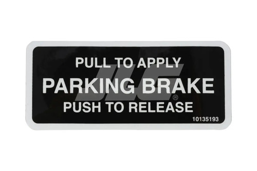 JLG Part # 10135193 | DECAL, PARKING BRAKE -, EA