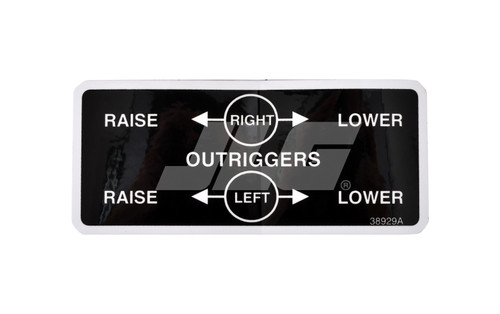 JLG Part # 10138929 | DECAL, OUTRIGGER CONTROL -, EA