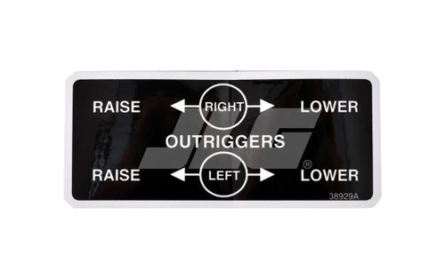 JLG Part # 10138929 | DECAL, OUTRIGGER CONTROL -, EA