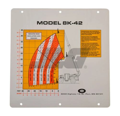 JLG Part # 10238969 | FLIP CARD, MODEL 8K-42 WITH 10, EA