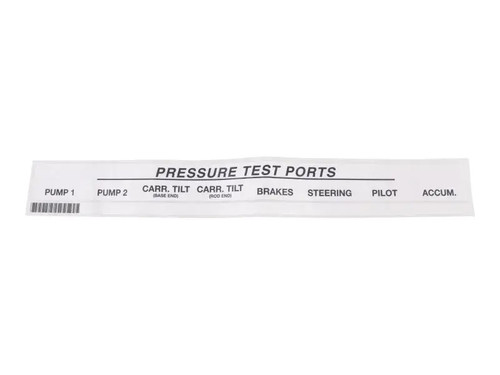 JLG Part # 10338178 | DECAL, PRESSURE TEST PORTS -, EA