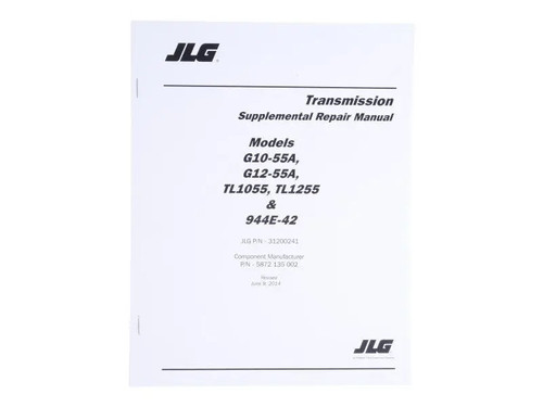 JLG Part # 31200241 | ZF TRANSMISSION REPAIR MANUAL, EA