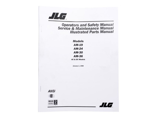 JLG Part # 3120596 | MANUAL, OP/SERV/PARTS, A-M, EA