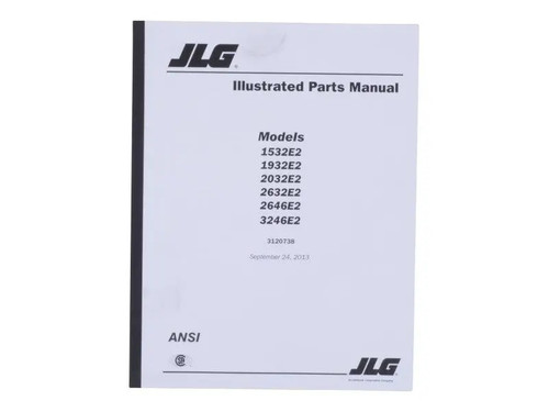 JLG Part # 3120738 | MNL, PARTS 1932/2032/2646E2, EA