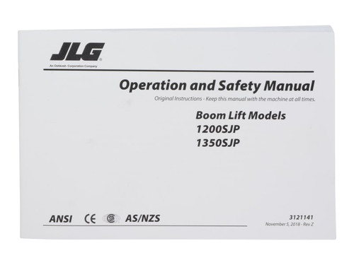 JLG Part # 3121141 | MNL,1200/1350SJ GBL OPERATOR, EA