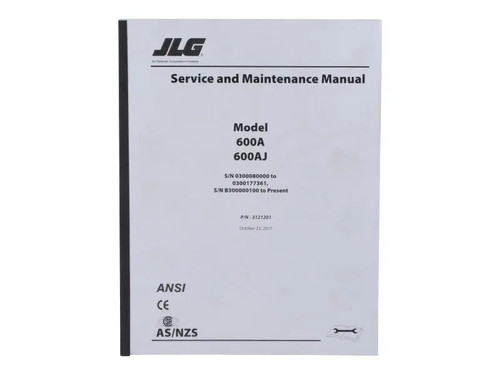JLG Part # 3121201 | MNL, 600A GLOBAL SERVICE, EA